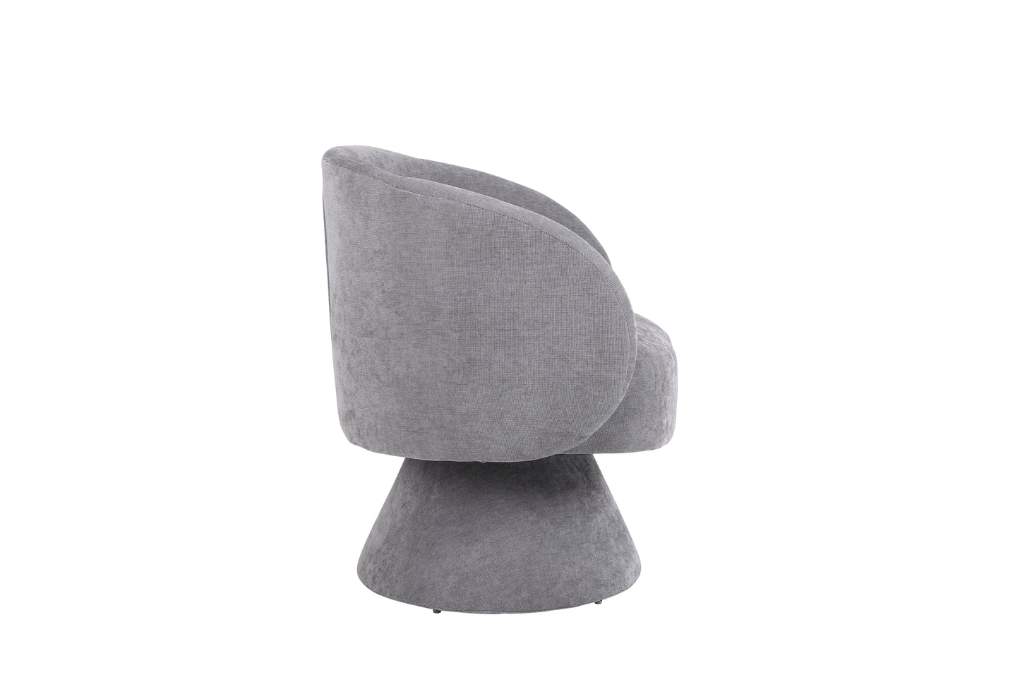 Swivel Accent Chair Armchair, Round Barrel Chair in Fabric for Living Room Bedroom(Light Grey)