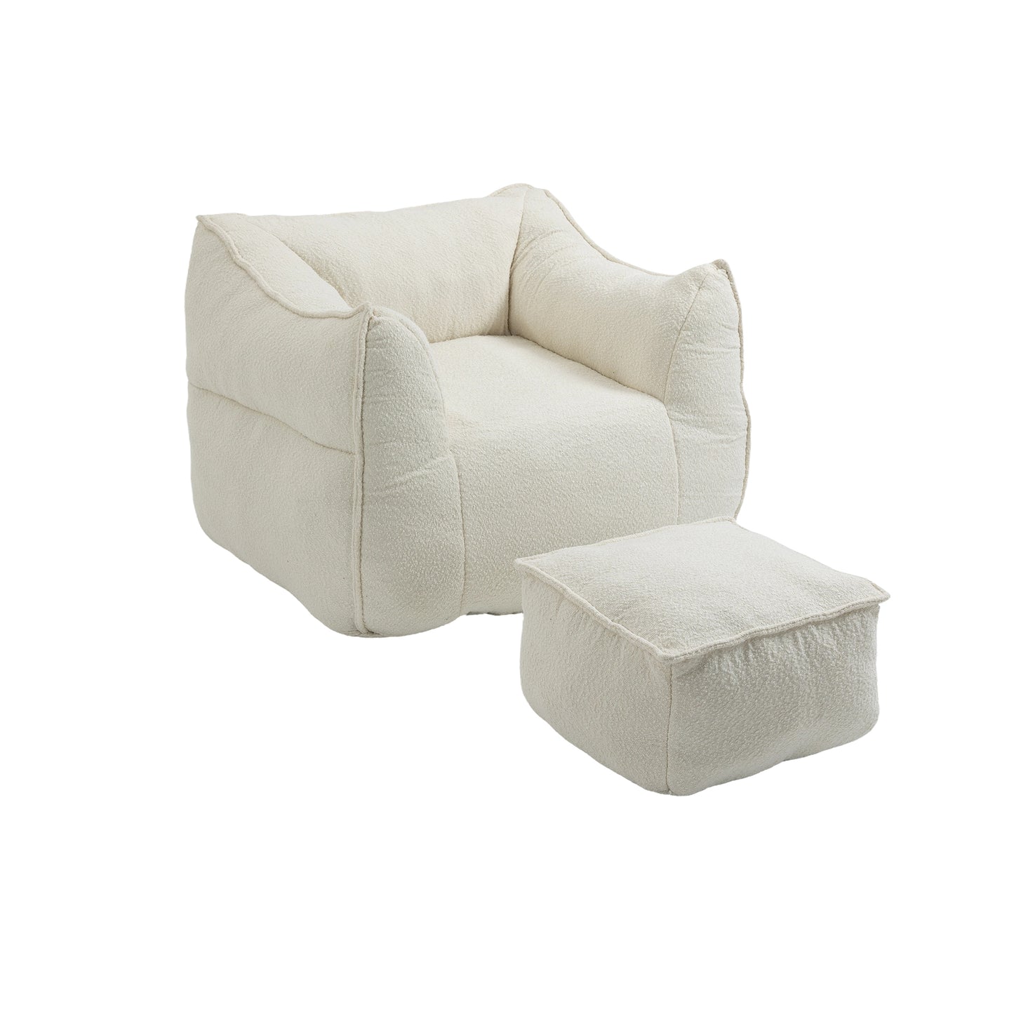 COOLMORE - Sillón puff, cómodo y duradero, con respaldo alto, para adultos y niños, para interiores y exteriores