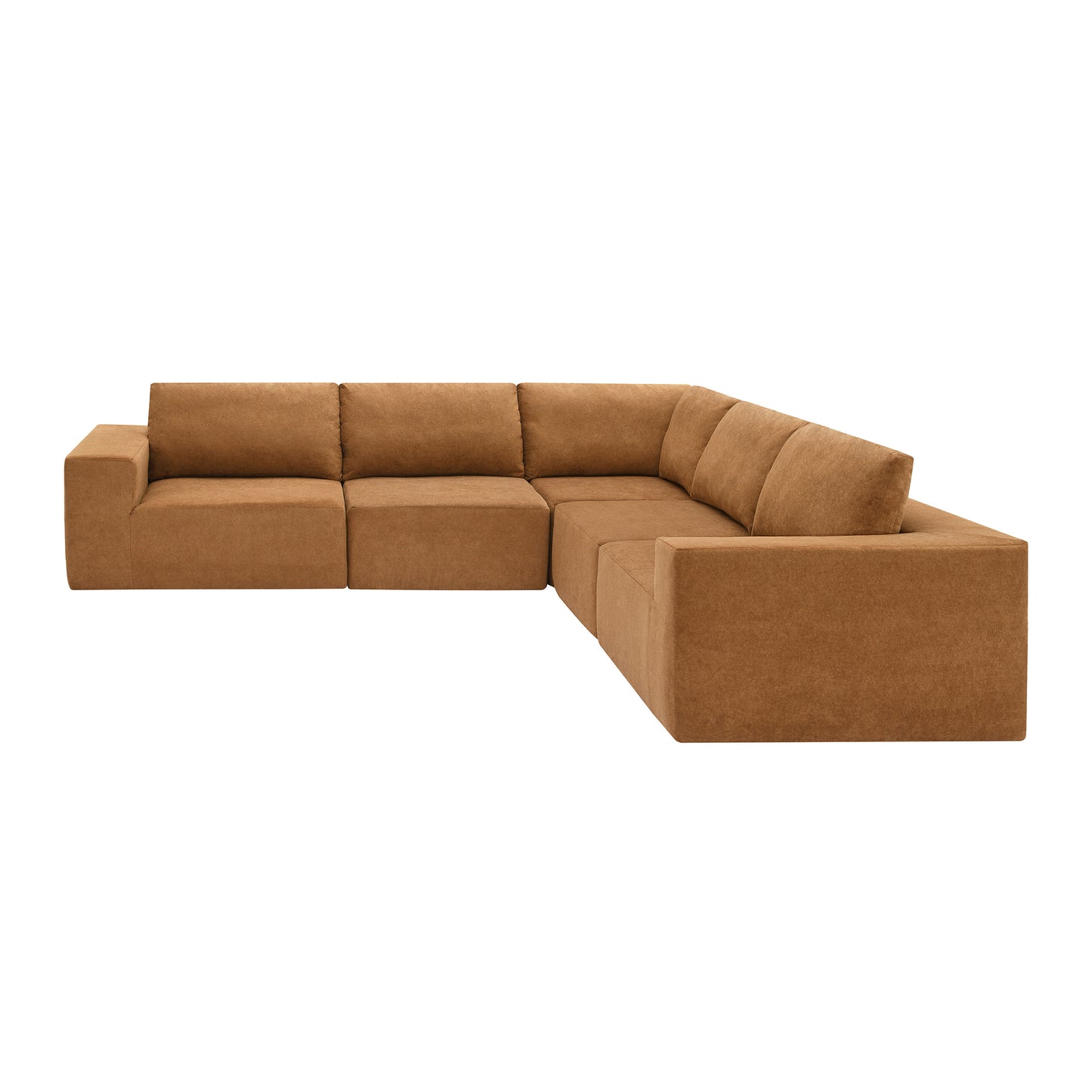 116*116" Modular L Shaped Sectional Sofa,Luxury Floor Couch Set,Upholstered Indoor Furniture,Foam-Filled Compressed Sofa for Living Room,Bedroom,5 PC Free Combination,3 Colors