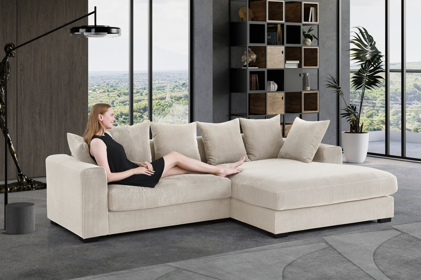 Naomi 3 - Piece Upholstered Sectional