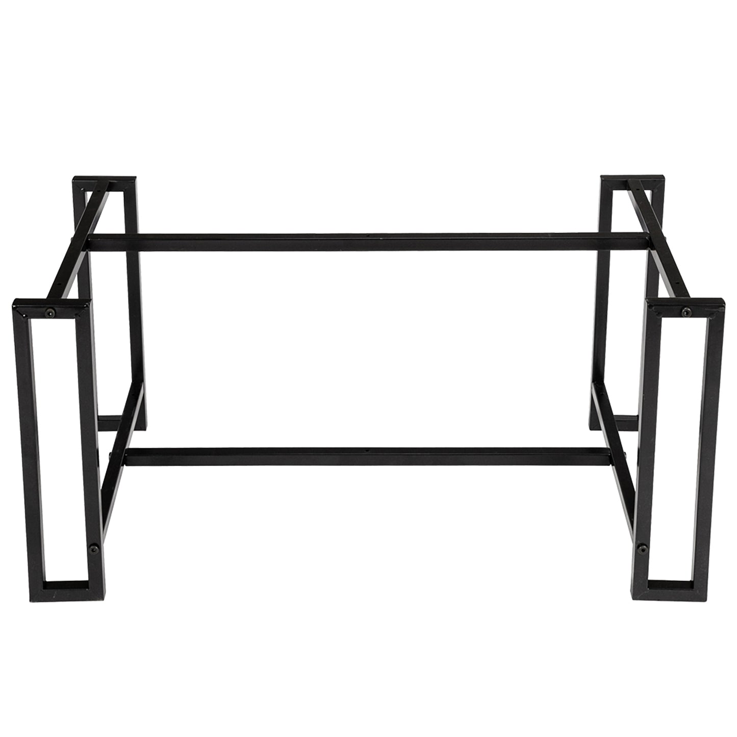 D&N Coffee Table, 2 Layers 1.5cm Thick Marble MDF Rectangle 39.37" L Tabletop Iron Coffee Table , Dining Room, Coffee Shop, Resterant, White Top, Black Leg