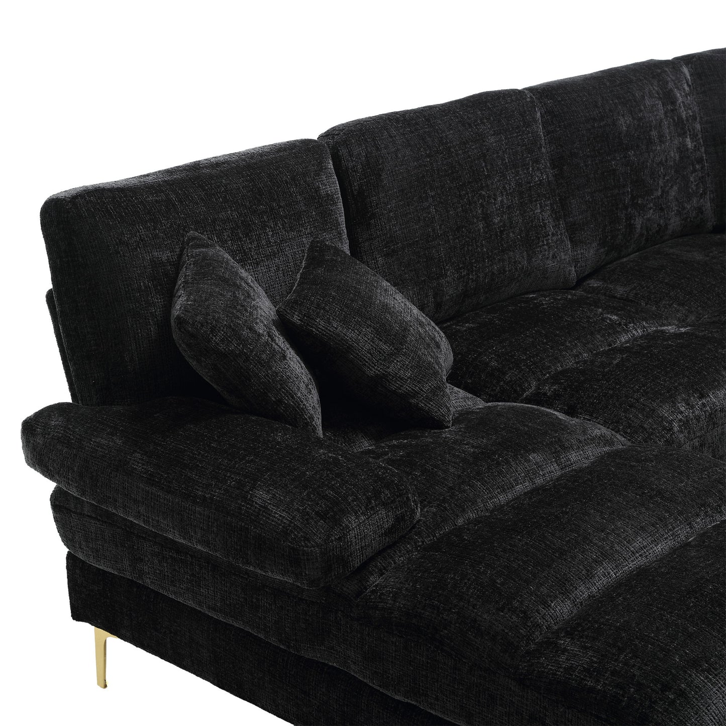 UNITED Modern Large chenille Fabric U-Shape Sectional Sofa