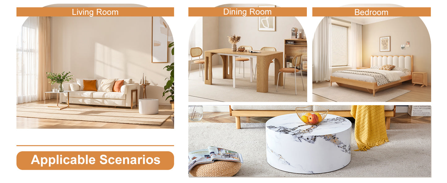 The cylindrical table with its patterned design can be easily integrated into a variety of interior styles, from coffee tables to small dining tables, workbenches or makeshift writing desks.
