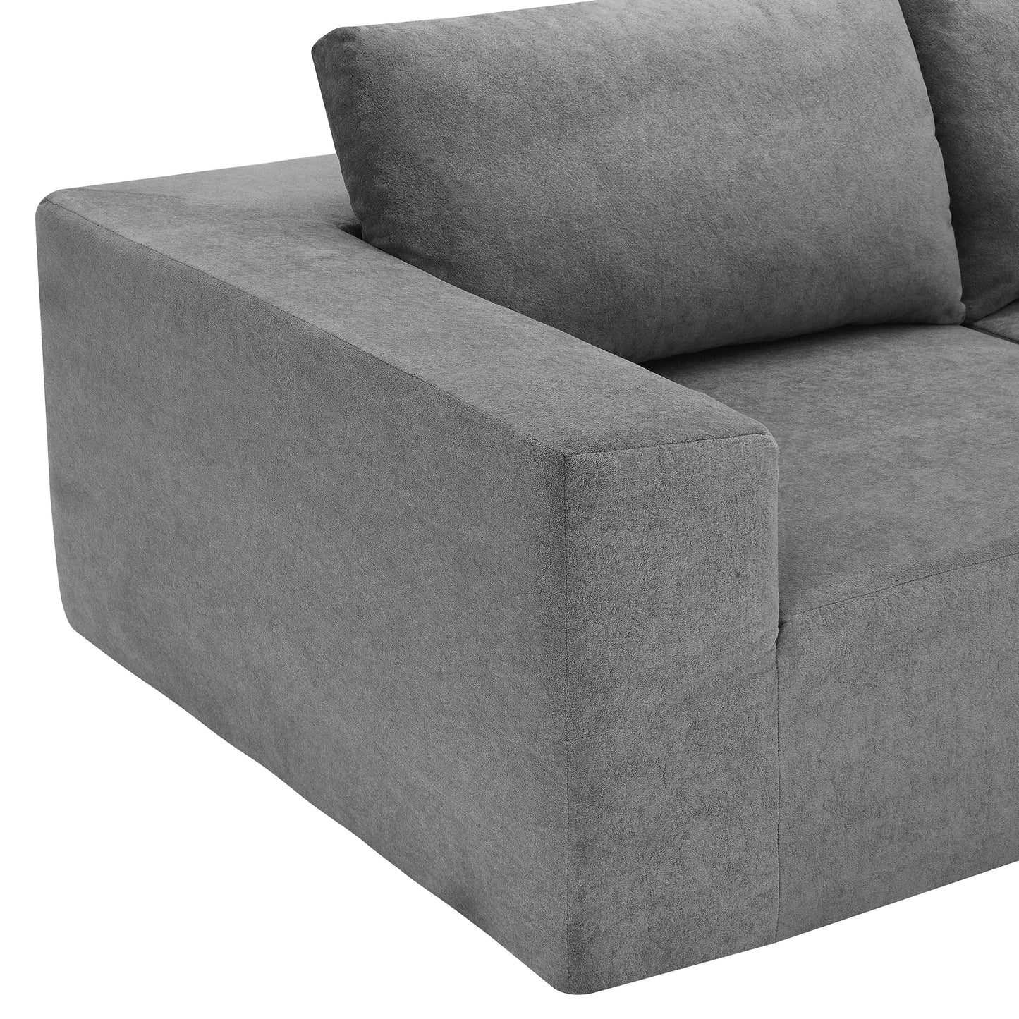 Sofá modular seccional en forma de L de 116 x 116 pulgadas, juego de sofá de piso de lujo, muebles de interior tapizados, sofá de espuma comprimida para sala de estar y dormitorio, combinación de 5 piezas, 3 colores