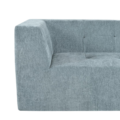 Juego de sofás modulares para sala de estar, 112,2 x 74 pulgadas, sofá minimalista moderno, sofá cama tapizado para sala de estar, dormitorio, combinación de 2 piezas sin computadora, en forma de L, azul grisáceo