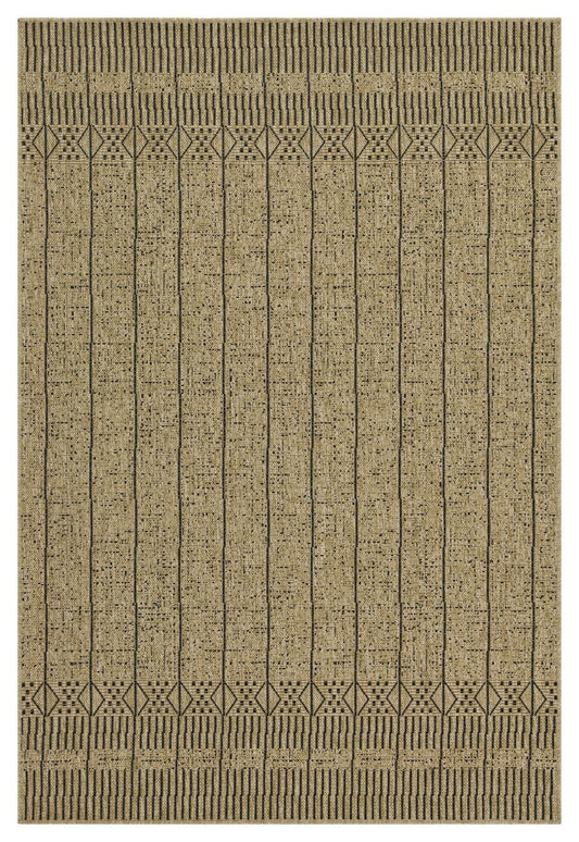 Earth GC_NTL1008 Jute/Black 7 ft. 10 in. x 10 ft. 3 in. Indoor/Outdoor Area Rug