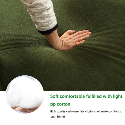 Modular combination  sofa set, modern minimalist sofa, free installation sofa, L-shaped, Italian minimalist tofu block sofa,  Right-Hand Facing,Terrycloth fabric, Green