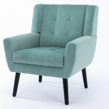 Modern Soft Velvet Material Ergonomics Accent Chair Living Room Chair Bedroom Chair Home Chair With Black Legs For Indoor Home