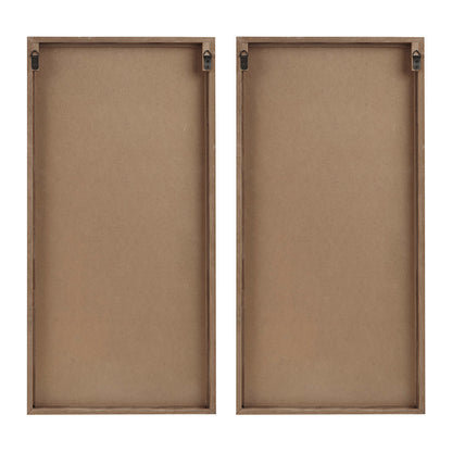 Two-tone 2-piece Wood Panel Wall Decor Set