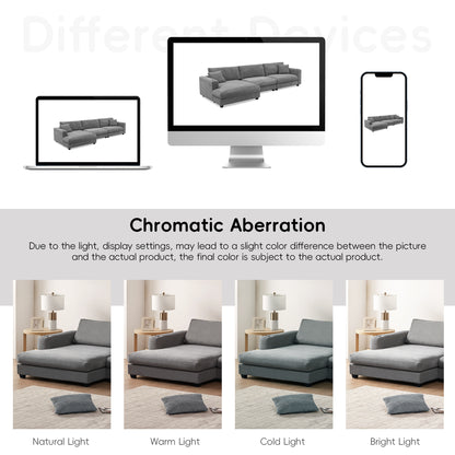 Sofá seccional extragrande de pana de 134 x 54 pulgadas, sofá nube en forma de L con puerto de carga USB, portavasos, sofá cama profundo con chaise longue de 50 pulgadas, cómodo mueble de interior para sala de estar, 3 colores