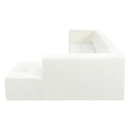Juego de sofás modulares para sala de estar, 112,2 x 74 pulgadas, sofá minimalista moderno, sofá cama tapizado para sala de estar, dormitorio, combinación de 2 piezas sin computadora, en forma de L, beige
