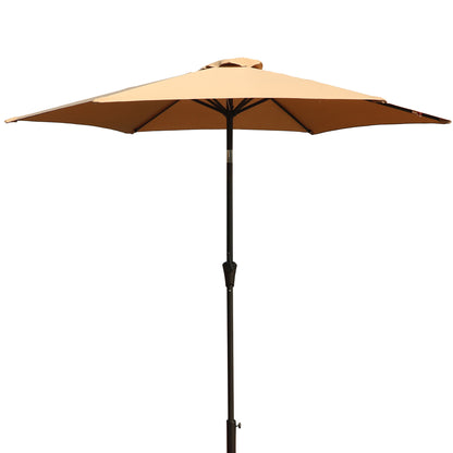 Premium 9ft Patio Umbrella with Carry Bag, Taupe, Aluminum Frame