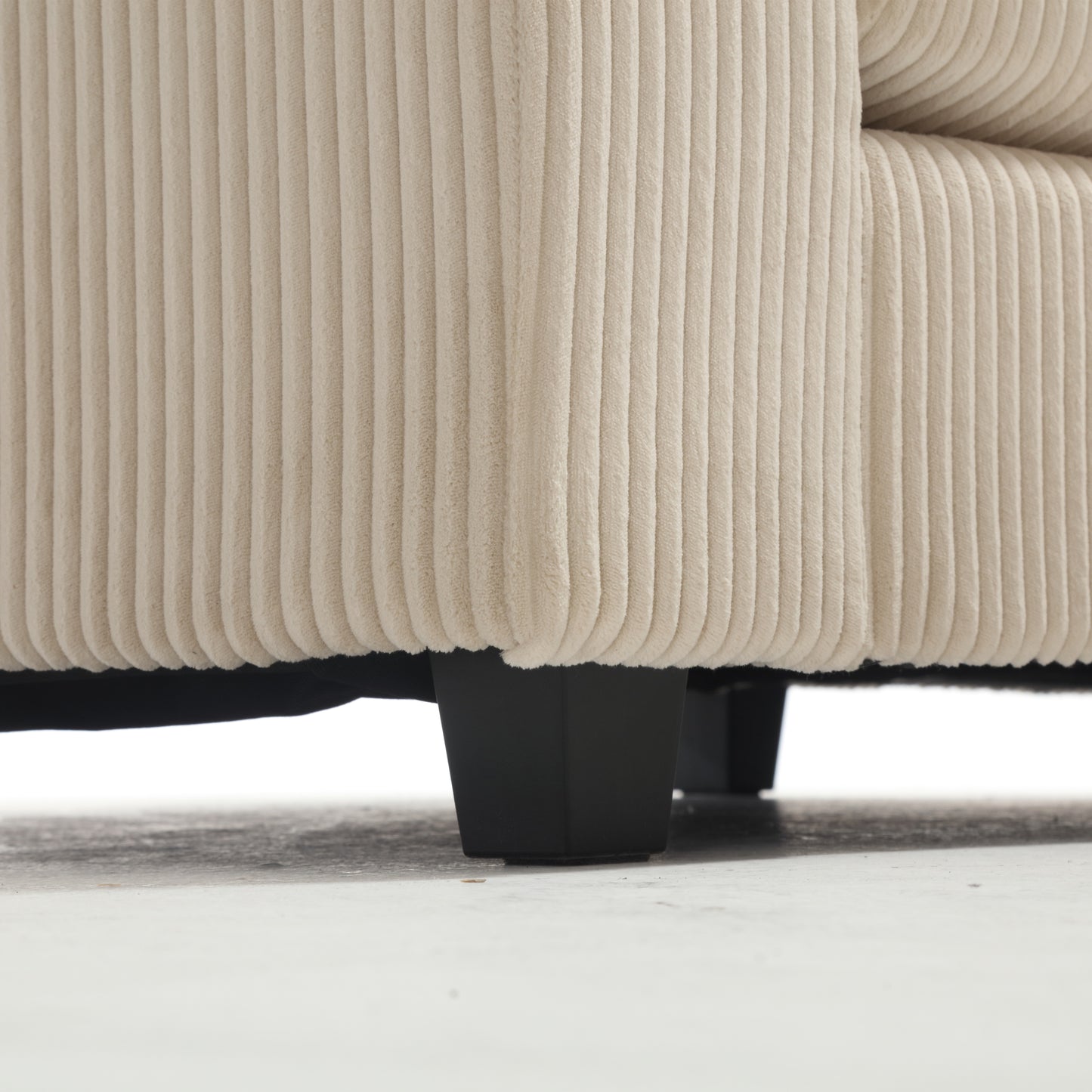 Oversized Modular Sectional Sofa, Convertible Sectional Sofa, Corduroy for Living Room, Beige
