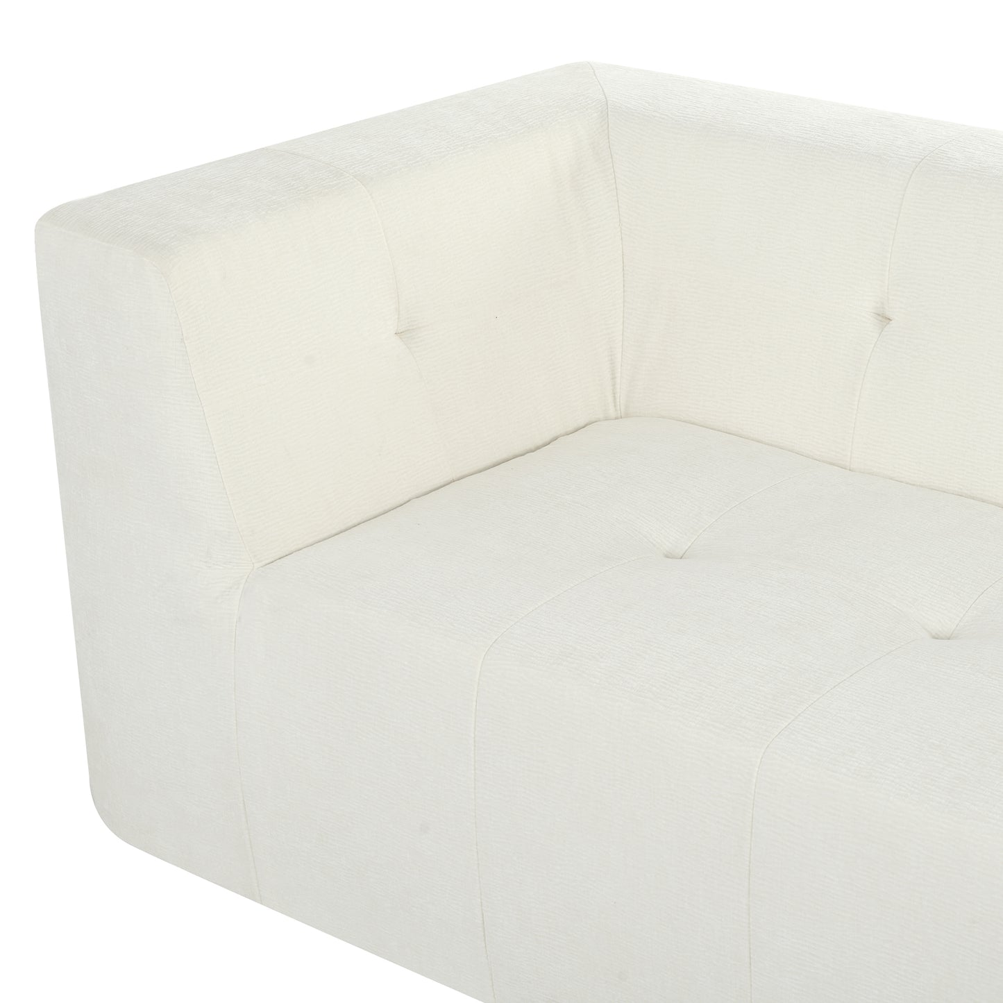 Juego de sofás modulares para sala de estar, 112,2 x 74 pulgadas, sofá minimalista moderno, sofá cama tapizado para sala de estar, dormitorio, combinación de 2 piezas sin computadora, en forma de L, beige