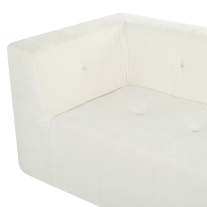 Juego de sofás modulares para sala de estar, 112,2 x 74 pulgadas, sofá minimalista moderno, sofá cama tapizado para sala de estar, dormitorio, combinación de 2 piezas sin computadora, en forma de L, beige