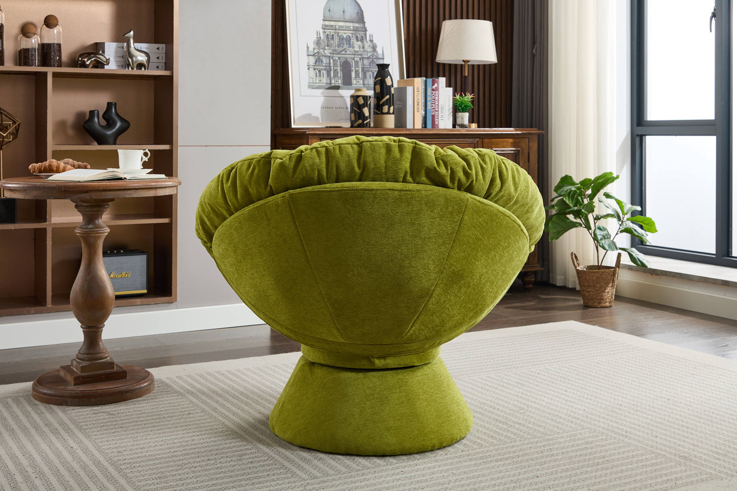 Oversized Swivel Accent Chair, 360 Swivel Barrel Chair, Papasan Chair for Living Room Bedroom