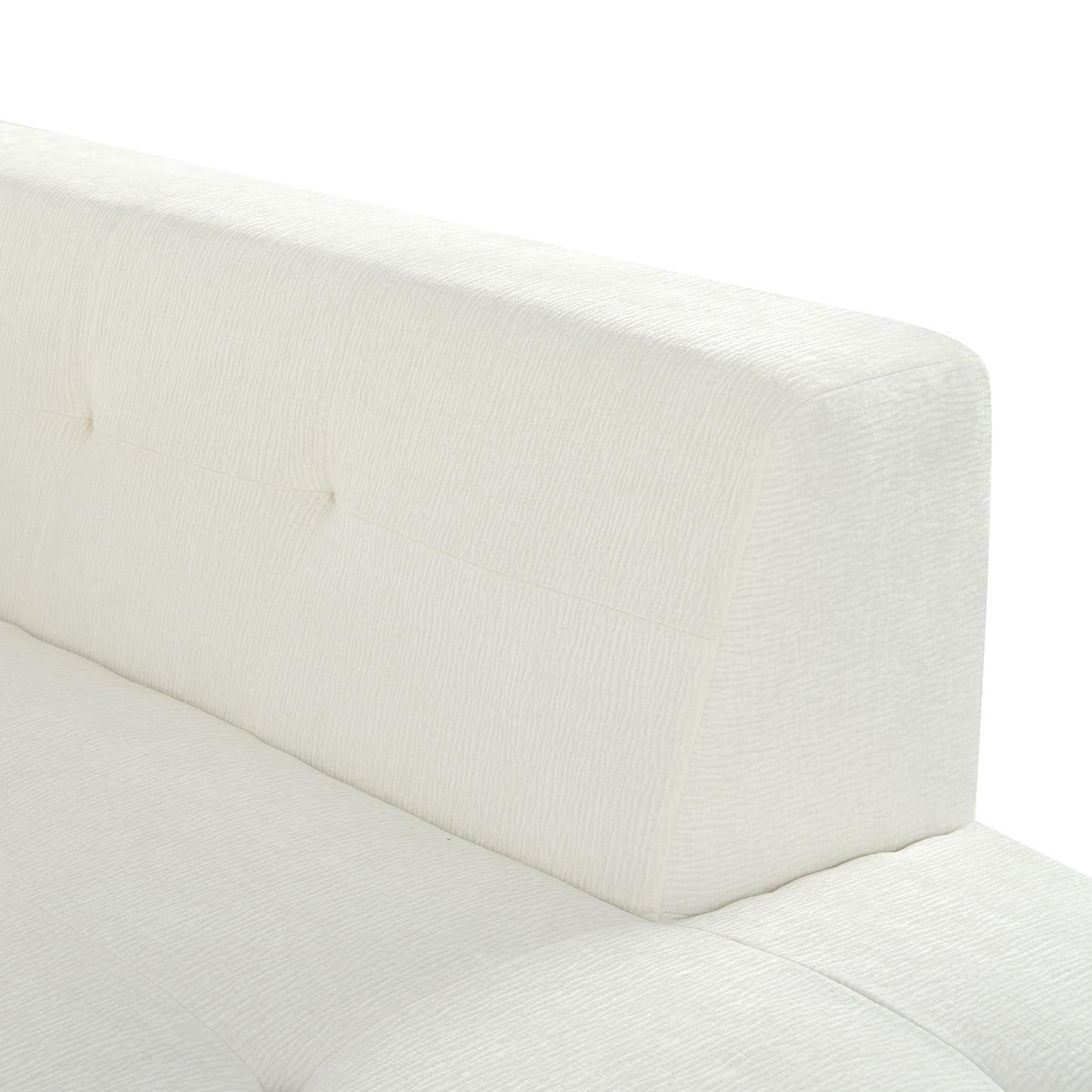 Juego de sofás modulares para sala de estar, 112,2 x 74 pulgadas, sofá minimalista moderno, sofá cama tapizado para sala de estar, dormitorio, combinación de 2 piezas sin computadora, en forma de L, beige