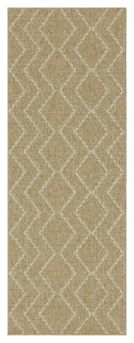 Earth GC_NTL1011 Jute/White 2 ft. 7 in. x 7 ft. 3 in. Indoor/Outdoor Area Rug