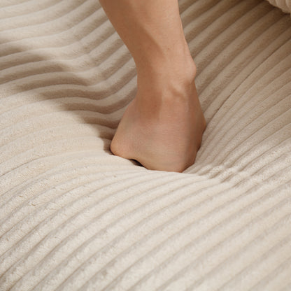 Oversized Modular Sectional Sofa, Convertible Sectional Sofa, Corduroy for Living Room, Beige