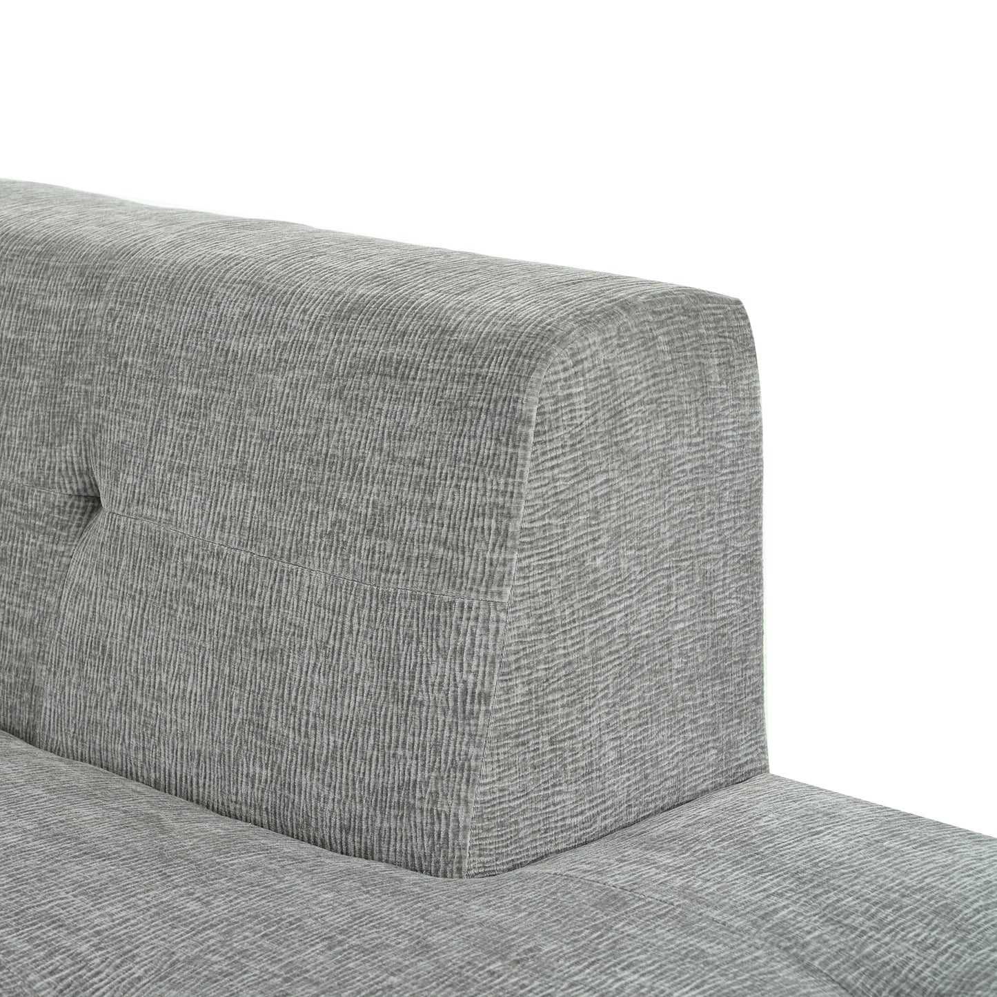 Juego de sofás modulares para sala de estar, 112,2 x 74 pulgadas, sofá minimalista moderno, sofá cama tapizado para sala de estar, dormitorio, combinación de 2 piezas sin computadora, en forma de L, gris claro