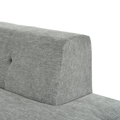 Juego de sofás modulares para sala de estar, 112,2 x 74 pulgadas, sofá minimalista moderno, sofá cama tapizado para sala de estar, dormitorio, combinación de 2 piezas sin computadora, en forma de L, gris claro