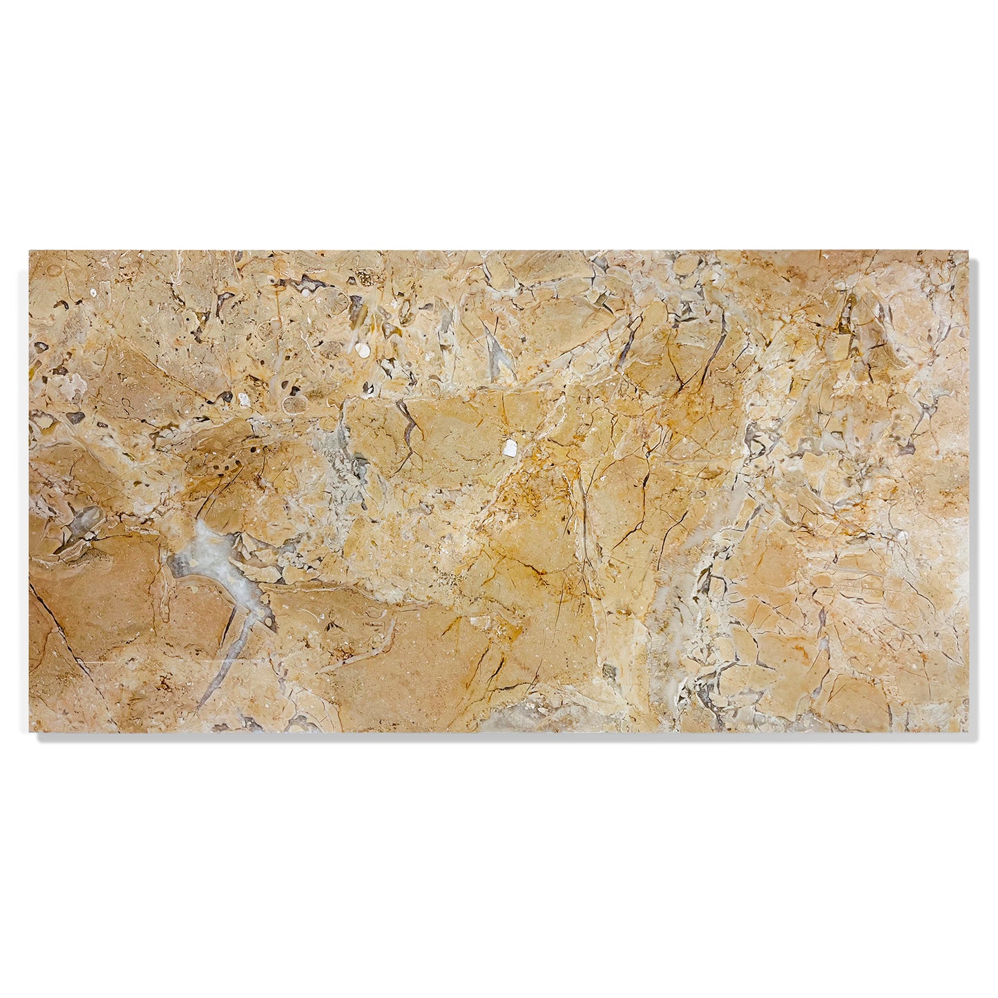 12*24 Mármol natural beige amarillo dorado, para piso y pared, baldosa de mármol pulido, piedra natural