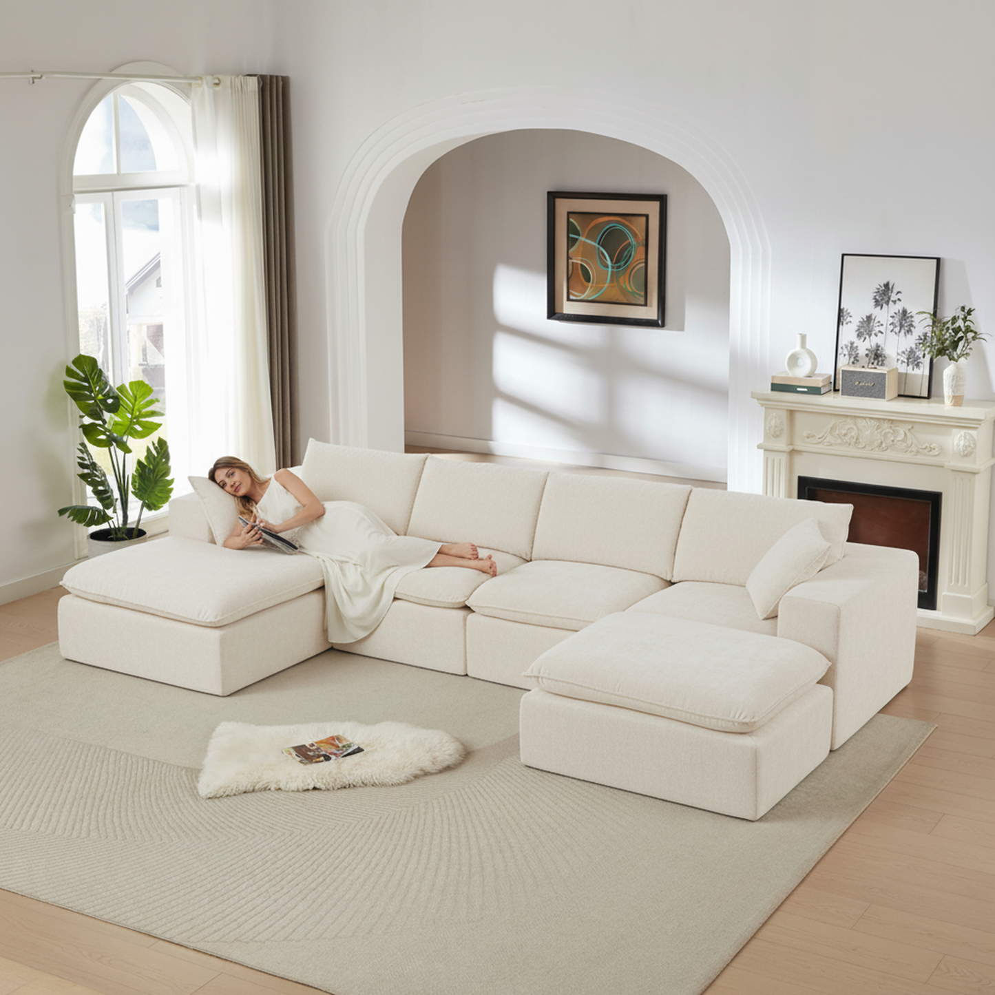 Solace™ Modular Chenille Cloud Sectional Sofa