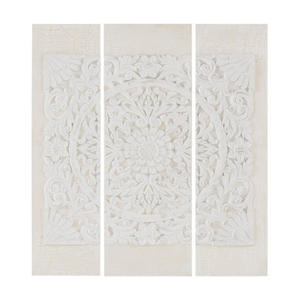 Triptych 3-piece Dimensional Resin Canvas Wall Art Set