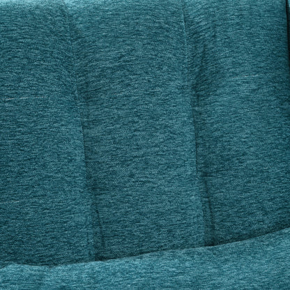 Sillón moderno con acento tapizado y relleno de espuma para sala de estar, cómodo sillón de lectura, moderno de mediados de siglo con tela de chenilla, sillón para sala de estar y dormitorio (verde azulado).