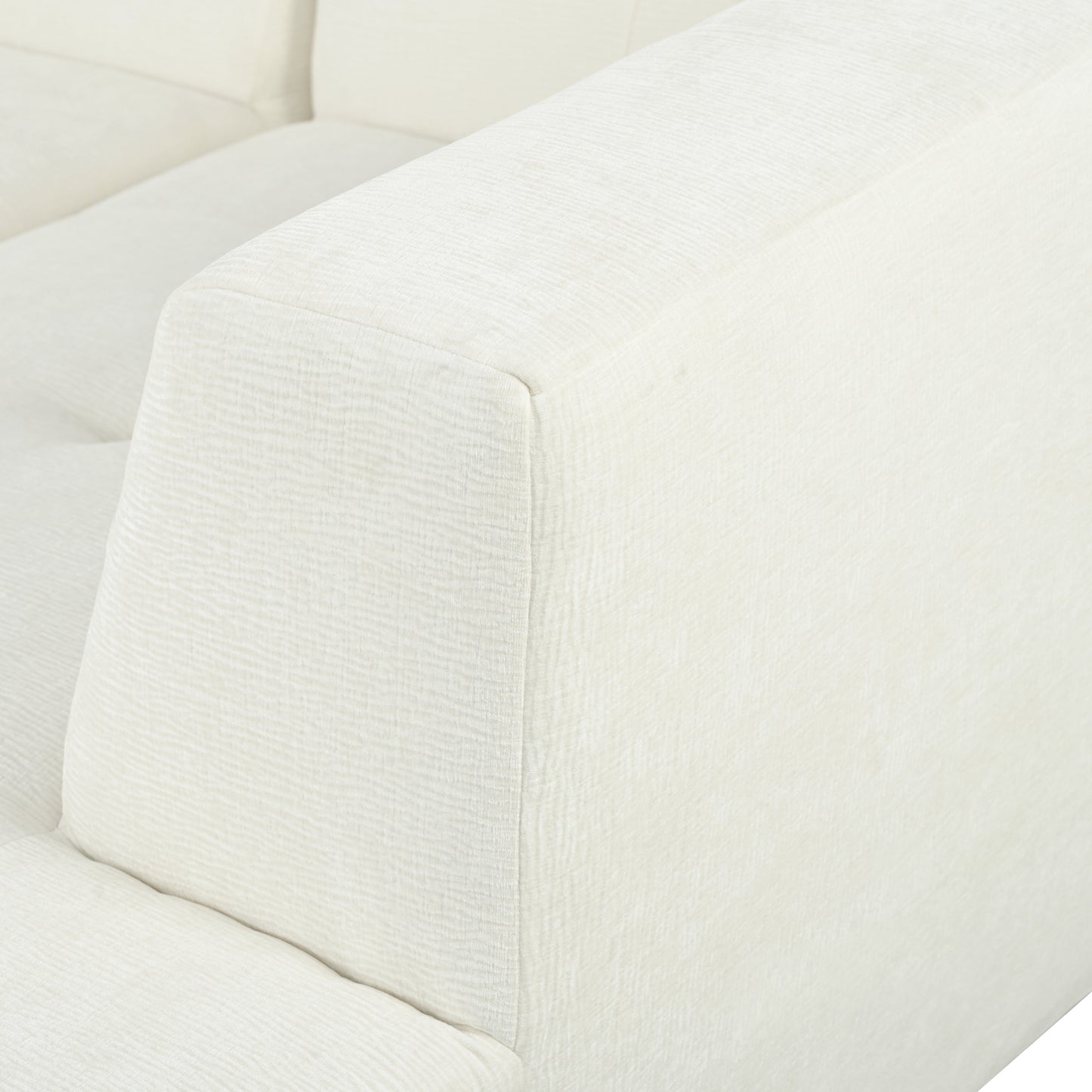 Juego de sofás modulares para sala de estar, 112,2 x 74 pulgadas, sofá minimalista moderno, sofá cama tapizado para sala de estar, dormitorio, combinación de 2 piezas sin computadora, en forma de L, beige