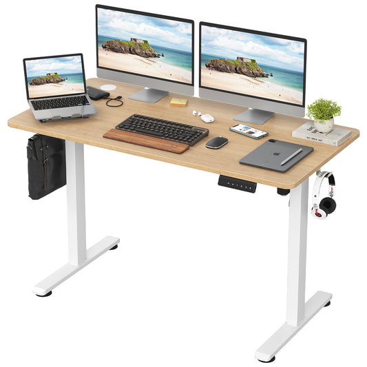 STARY Electric Standing Desk Adjustable Height Sit Stand Home Office Desk with Splice Board