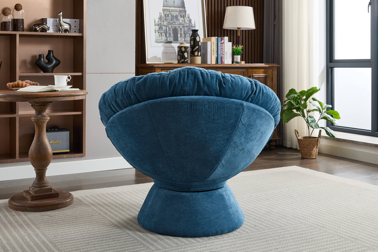 Oversized Swivel Accent Chair, 360 Swivel Barrel Chair, Papasan Chair for Living Room Bedroom