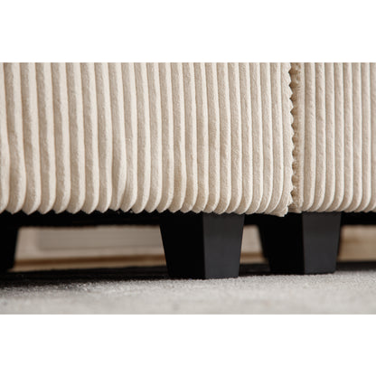 Oversized Modular Sectional Sofa, Convertible Sectional Sofa, Corduroy for Living Room, Beige